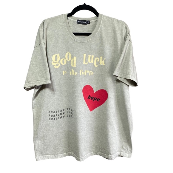 Pretty Little Thing- Good Luck Graphic Tee Shirt- Sz. XL - Picture 2 of 8